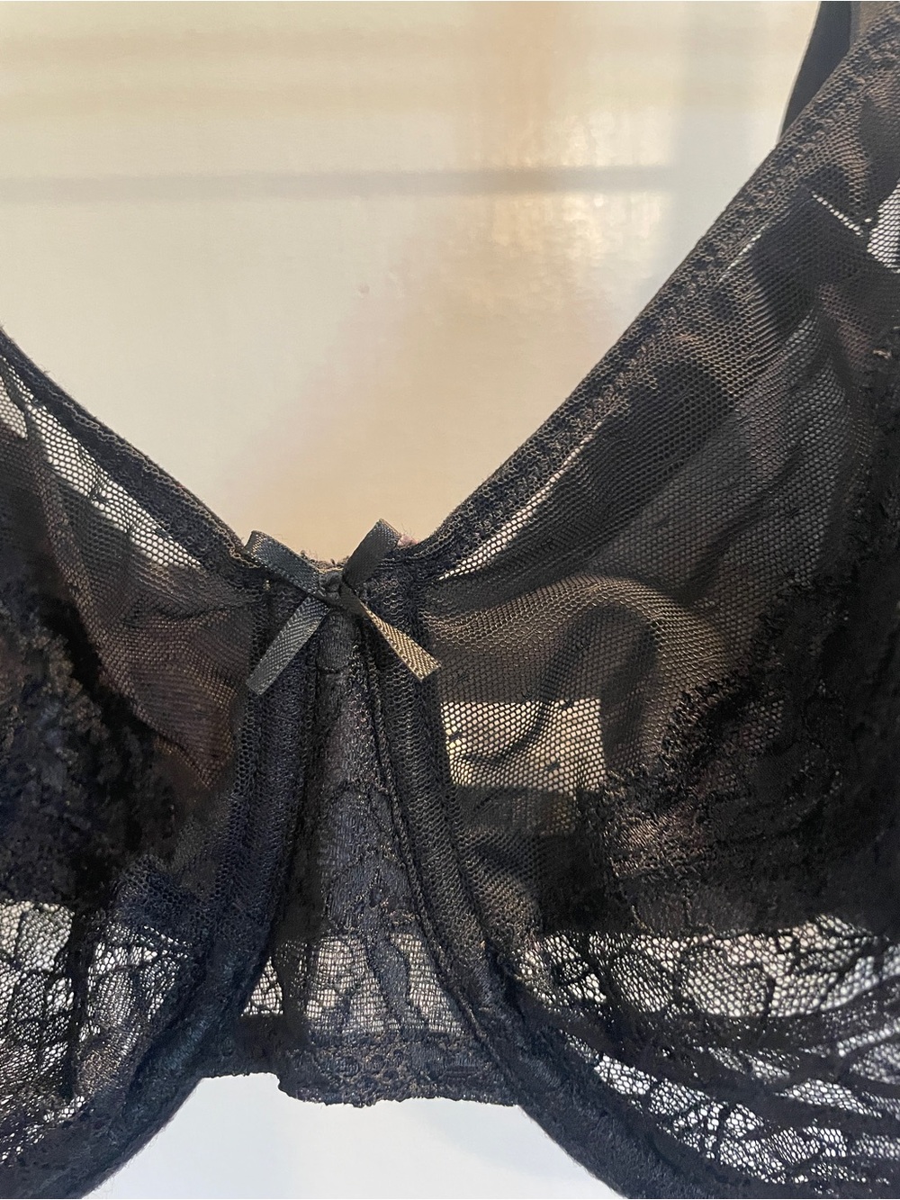HSIA Sheer Black Lace Underwire Bra with Support size 44D - Picture 4 of 10